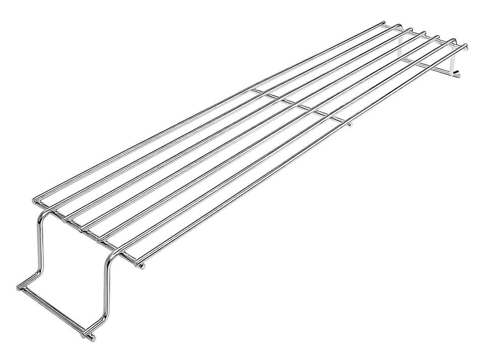 QuliMetal warming rack front view for Weber Spirit 300 with extra cooking space