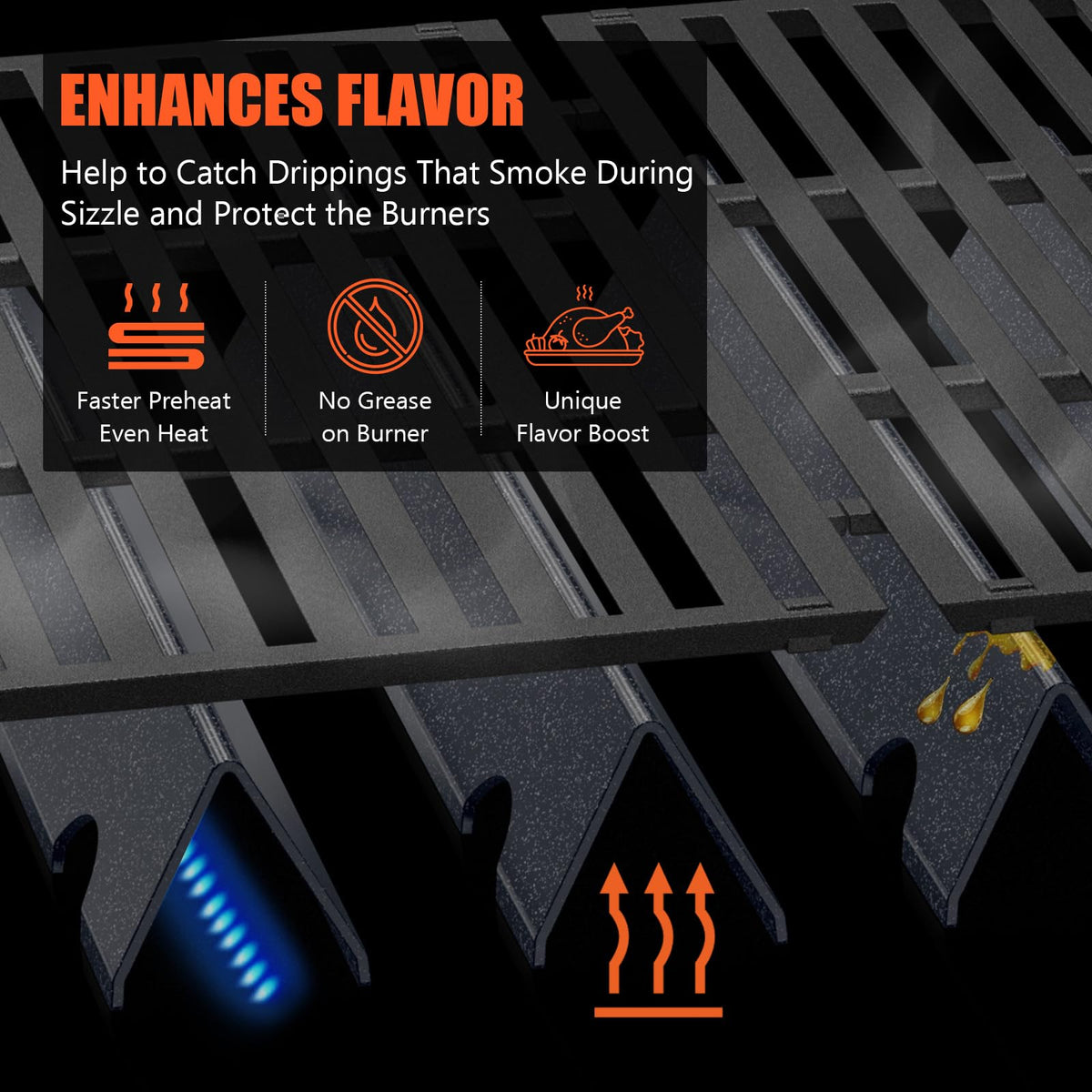 16GA porcelain-steel design emphasizes durability and heat retention.
