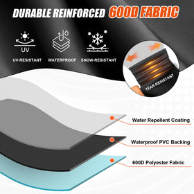 QuliMetal 600D waterproof fabric shields against moisture and fading.