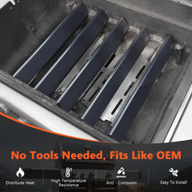 QuliMetal Genesis flavorizer bars ensuring even heat distribution across the grill surface.