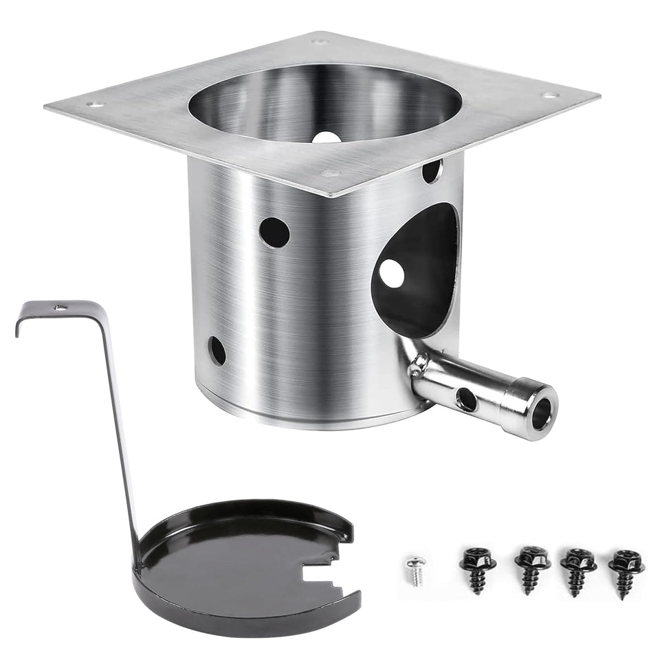 QuliMetal fire burn pot assembly for Traeger and Pit Boss grills highlighting airflow optimization.