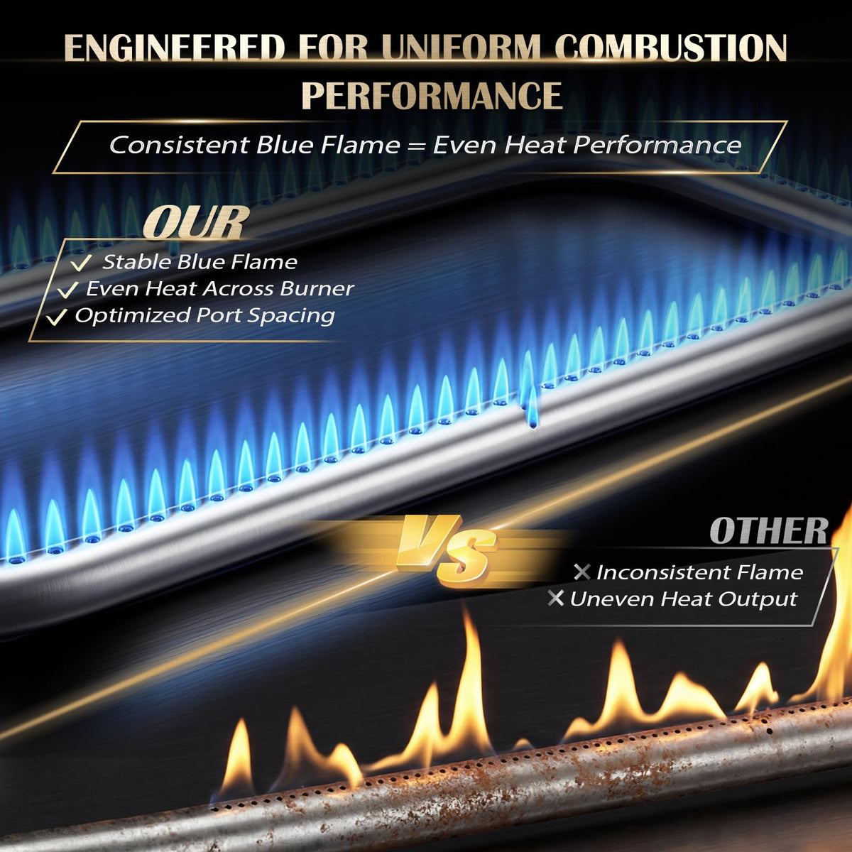 QuliMetal fit for Weber Q2200 burner tube enables easy DIY installation.
