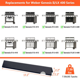 Sealed seven-piece 17in flavorizer bars for Genesis II grills.