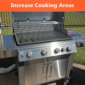 QuliMetal warming rack enables multitasking while grilling