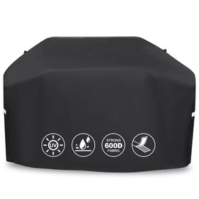 QuliMetal grill cover 70-inch dimension protects Weber Genesis in all seasons.