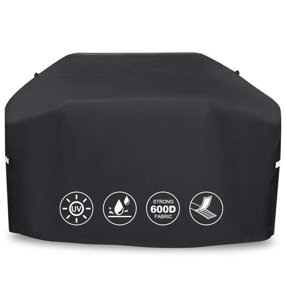 QuliMetal grill cover 70-inch dimension protects Weber Genesis in all seasons.