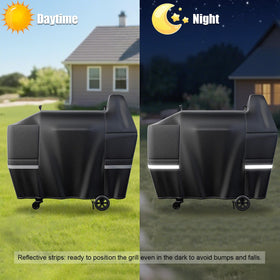 QuliMetal all-weather cover displaying waterproof and UV-resistant fabric durability