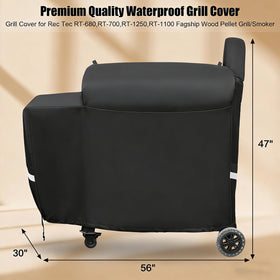 QuliMetal grill cover fits RT-680 and RT-1250 snugly for secure outdoor protection