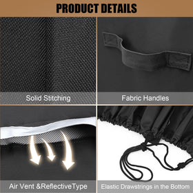 QuliMetal windproof design with elastic drawstring keeps the cover firmly in place