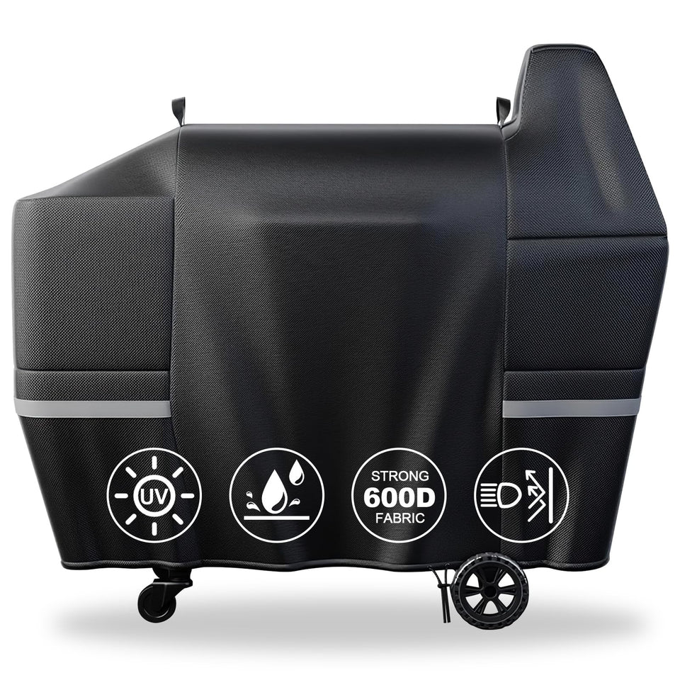 QuliMetal Pit Boss Austin XL front view cover showing secure all-weather protection