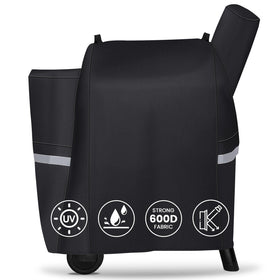 QuliMetal grill cover fitting Traeger 22 series grills for outdoor protection