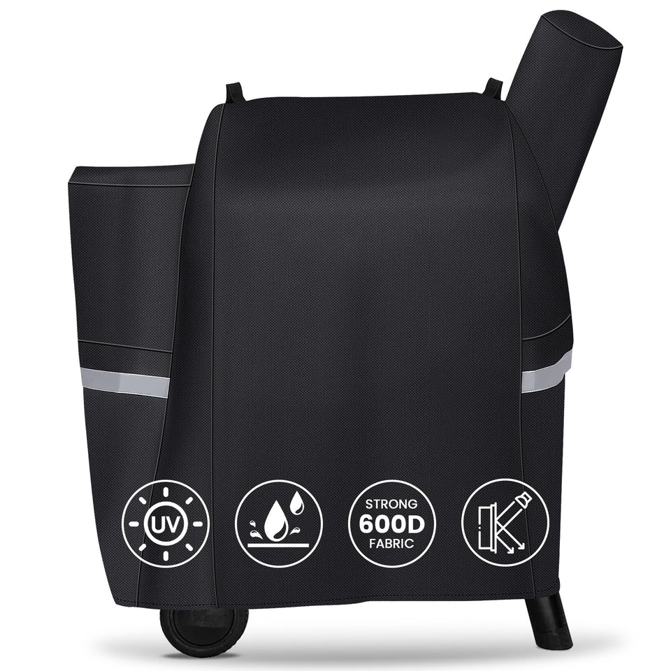 QuliMetal grill cover fitting Traeger 22 series grills for outdoor protection