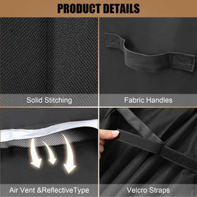 QuliMetal windproof tapes secure cover against strong gusts.