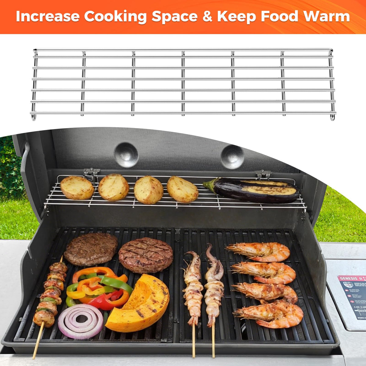 Includes one warming rack in the package.