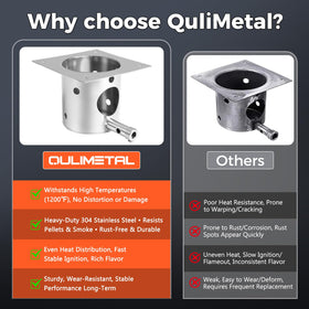 QuliMetal rust-proof burn pot designed to handle moisture and heat.