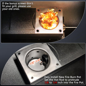 Seven large air holes promote even burning and steady flame.
