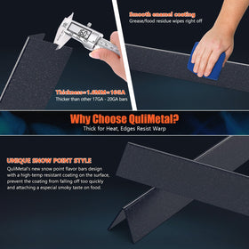 QuliMetal flavorizer bars with Snow Point coating resist chipping and add smoky flavor.