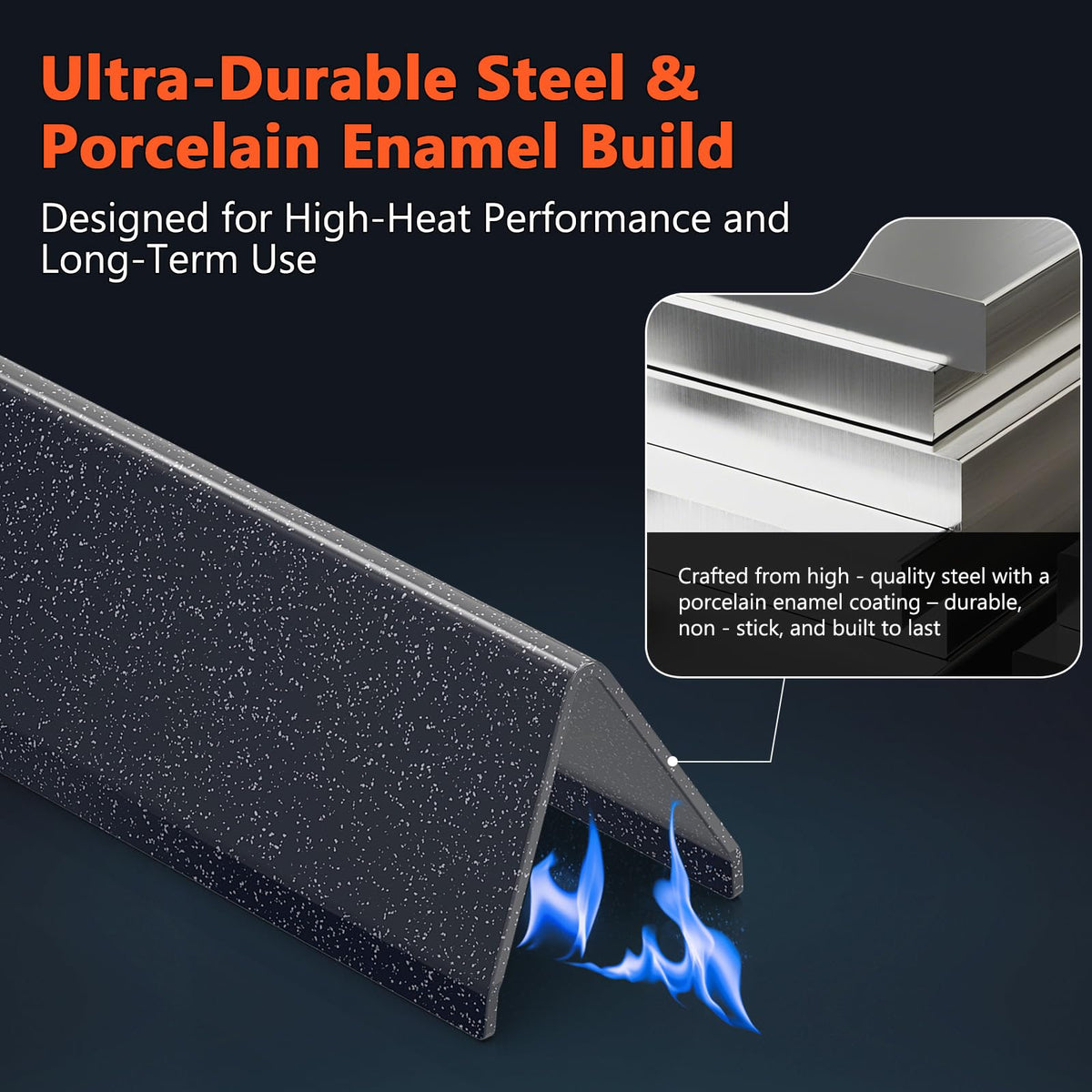 QuliMetal Spirit crossover tube ensures balanced gas flow for even heat.