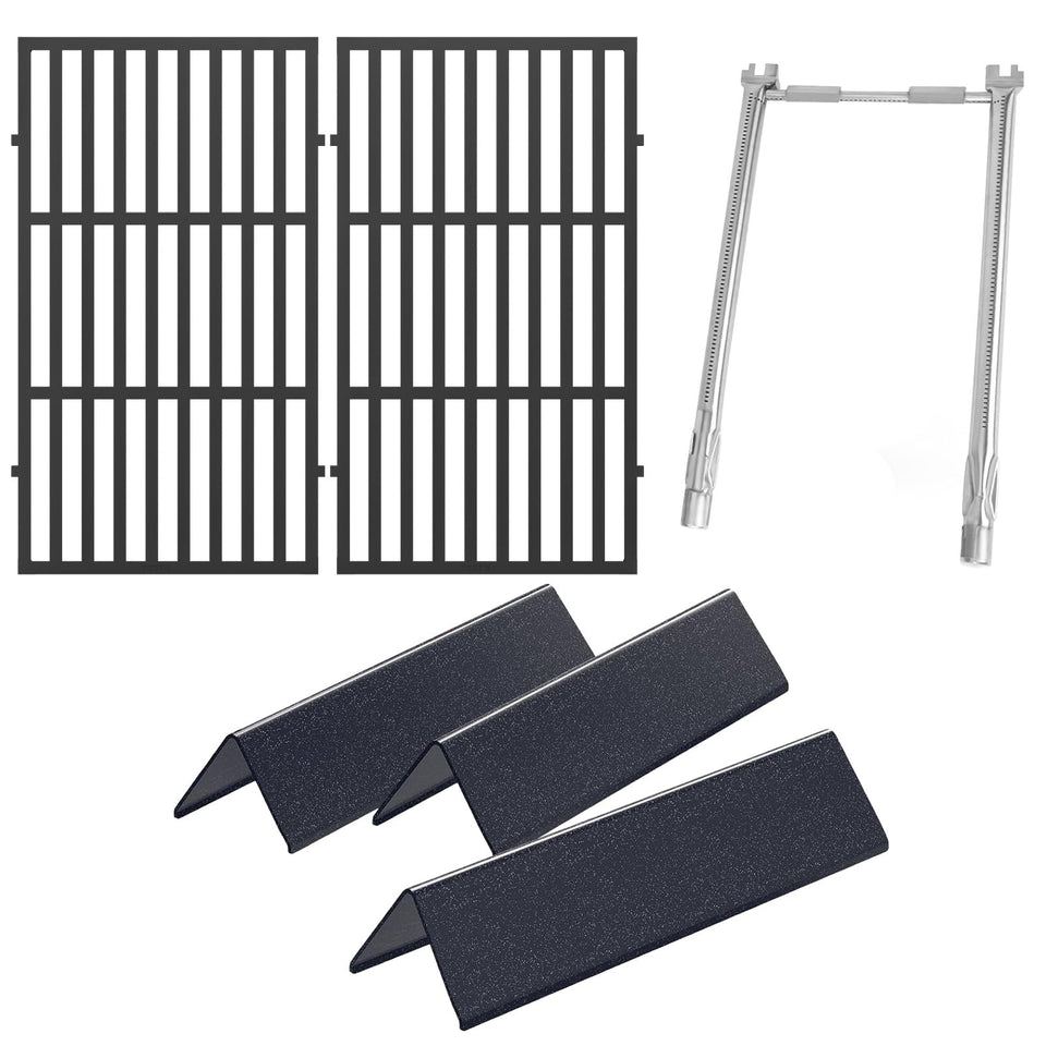 QuliMetal Weber Spirit grates provide durable cast iron heat with even searing.