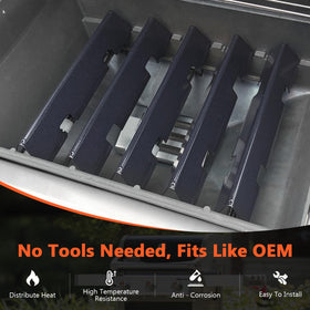 15.3-inch QuliMetal flavorizer bar covers the full cooking area.