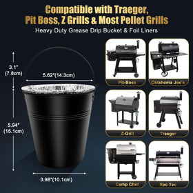 QuliMetal 15-pack disposable liners ready for quick, mess-free grilling cleanup.