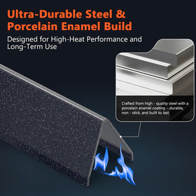 16GA thick flavorizer bars provide durable heat resistance for heavy grilling.
