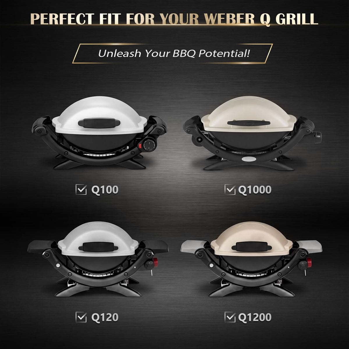 QuliMetal 304 stainless burner tube for Weber Q1200 — steady gas flow for even grilling