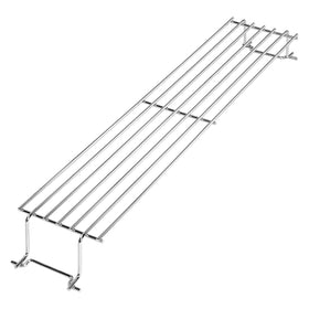 QuliMetal 304 stainless steel warming rack for Weber Spirit 300, top view, durable grilling accessory