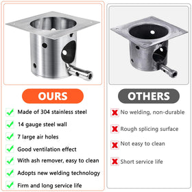 QuliMetal ash remover tool eases pot cleaning after cooks.