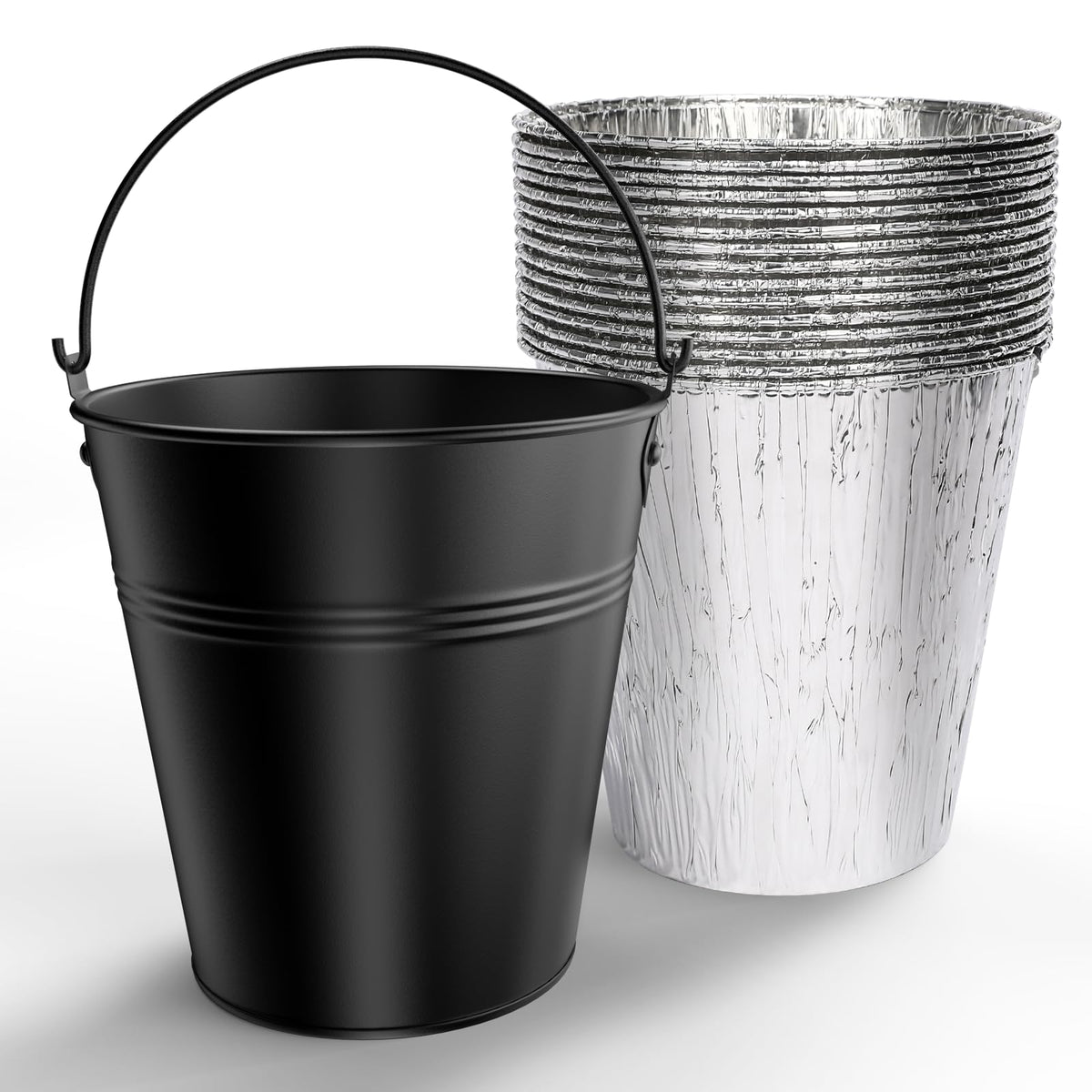 QuliMetal drip bucket attached to an offset smoker for clean grease control.
