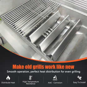 QuliMetal easy-clean flavorizer bars simplify post-grill maintenance.