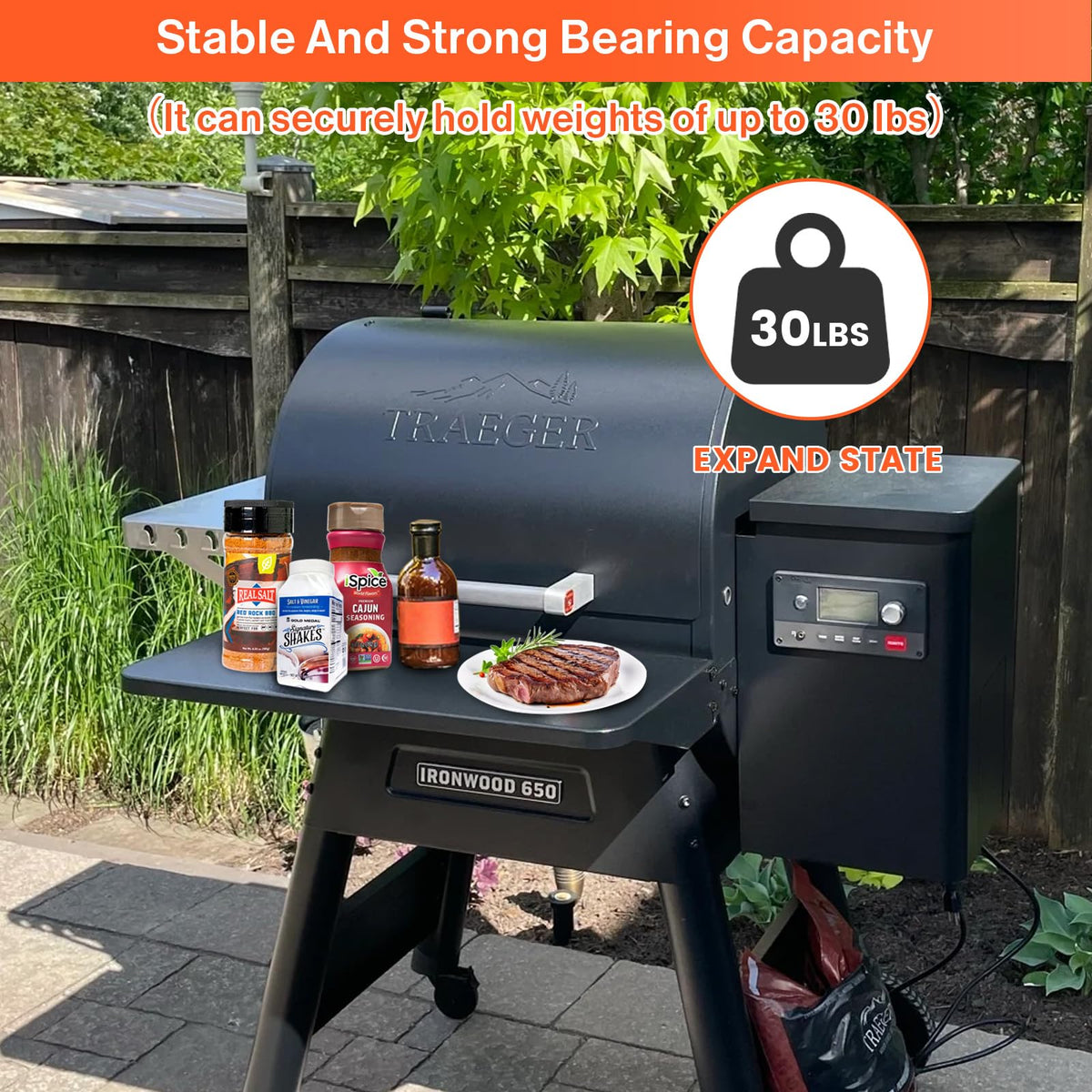 QuliMetal easy-install with secure fit on compatible Traeger models.
