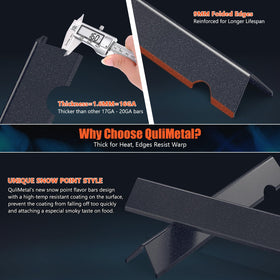 QuliMetal heat-distribution flavorizer bars vaporize drippings for richer aromas during grilling.