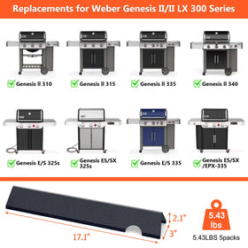 QuliMetal porcelain-enameled flavorizer bars provide durable heat shields for even cooking.
