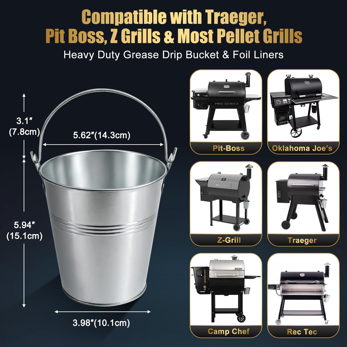 QuliMetal heat-resistant liners prevent leaks during high-heat grilling.