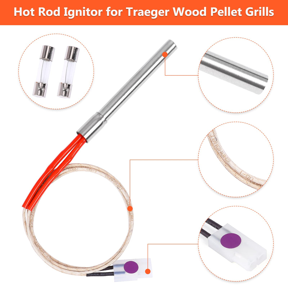 QuliMetal ignitor installed in Traeger or Camp Chef grill