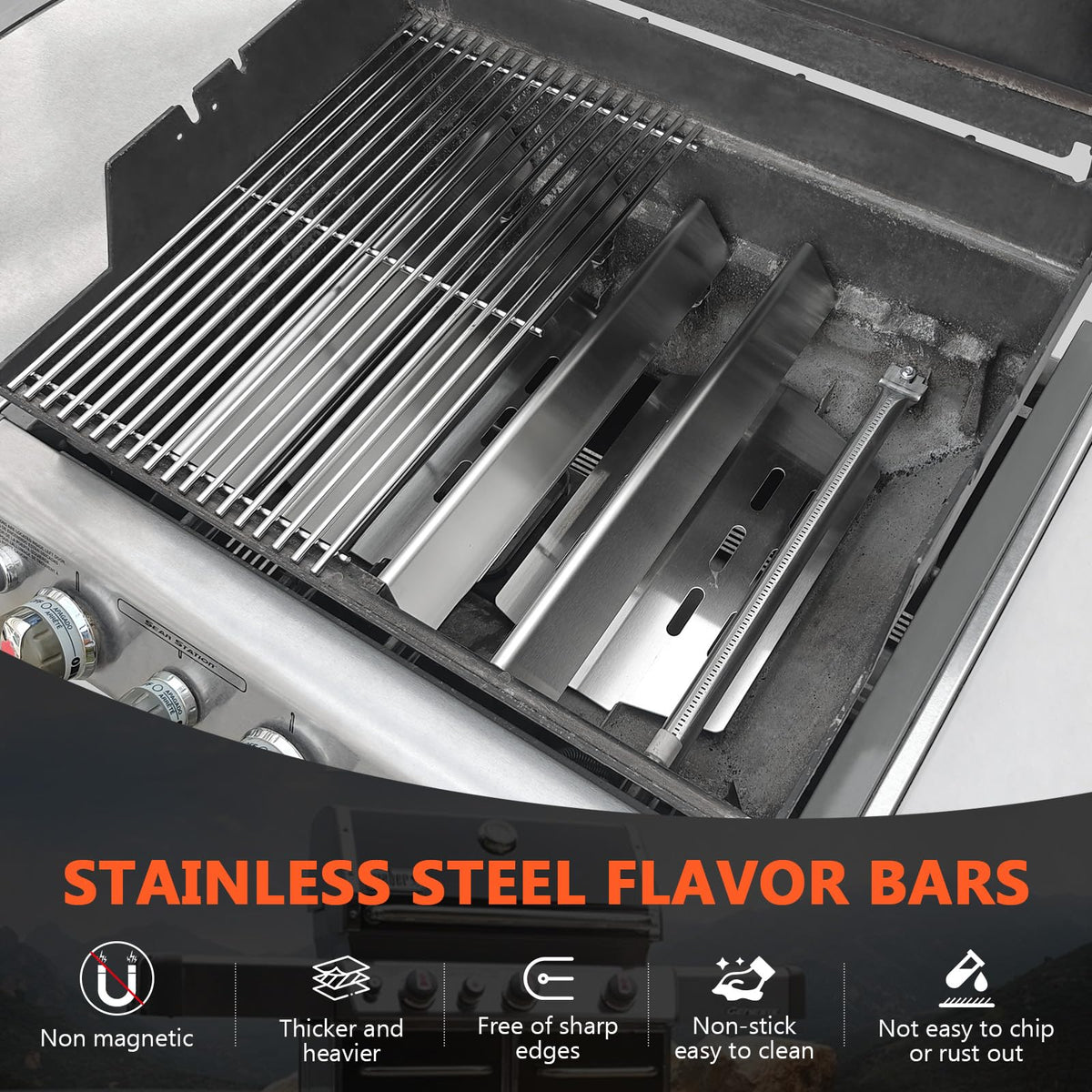 QuliMetal precise 19.5 x 12.9 inch grates fit Genesis 300.