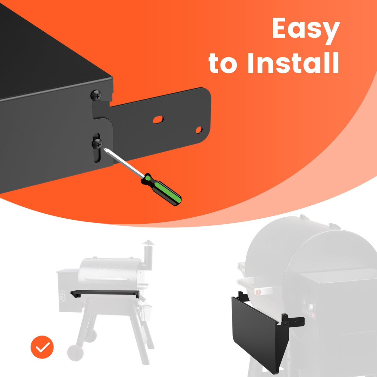 QuliMetal steel construction provides durable grill accessory.
