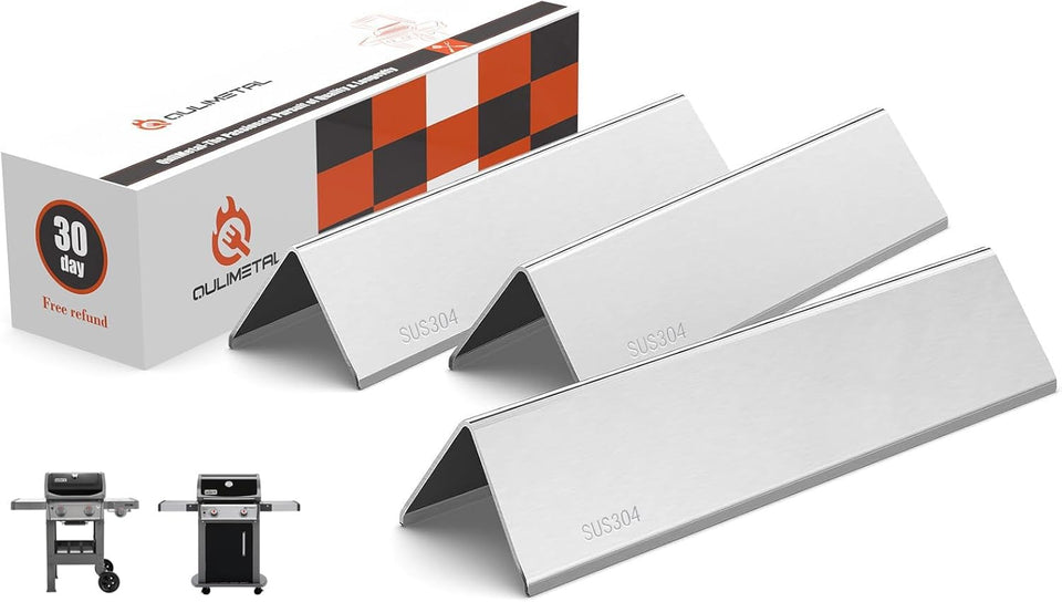 QuliMetal SUS304 flavorizer bar for Weber Spirit front view enhances heat distribution