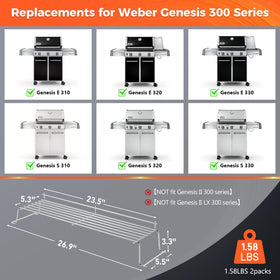 QuliMetal warming rack expands interior space for side dishes on the Genesis 300 grill.