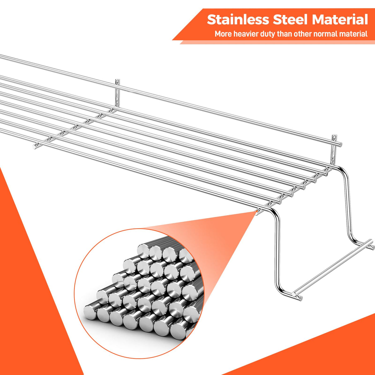 Durable QuliMetal stainless steel construction resists corrosion at high heat.