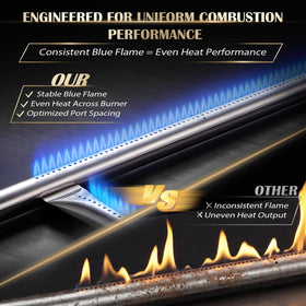 QuliMetal burner tube for Weber 386002 — corrosion-resistant stainless steel