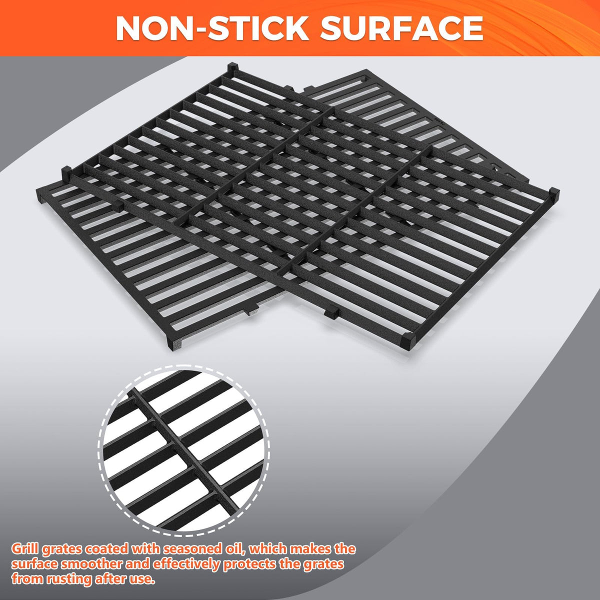 QuliMetal Genesis 1000-3500 grate enhances even heating across large grills.