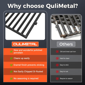 QuliMetal Genesis Silver B/C 2002-2010 grate provides durable heat retention for sears.