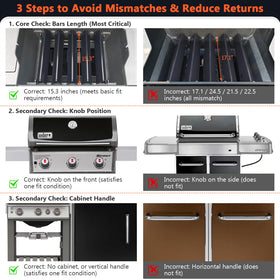 Premium replacement parts for Weber Spirit 300 and Spirit II 300 series grills.