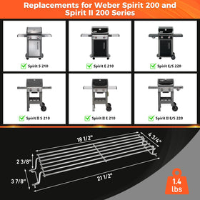 QuliMetal Weber Spirit 210 S210 warming rack fits precisely