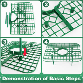 Qumenan sturdy plastic stand with four legs stabilizes strawberry plants.