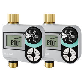 QUOBAS Brass Sprinkler Timer brass inlet ensures leak-free connection for garden watering