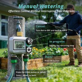 QUOBAS brass sprinkler timer hose connection ready for reliable watering