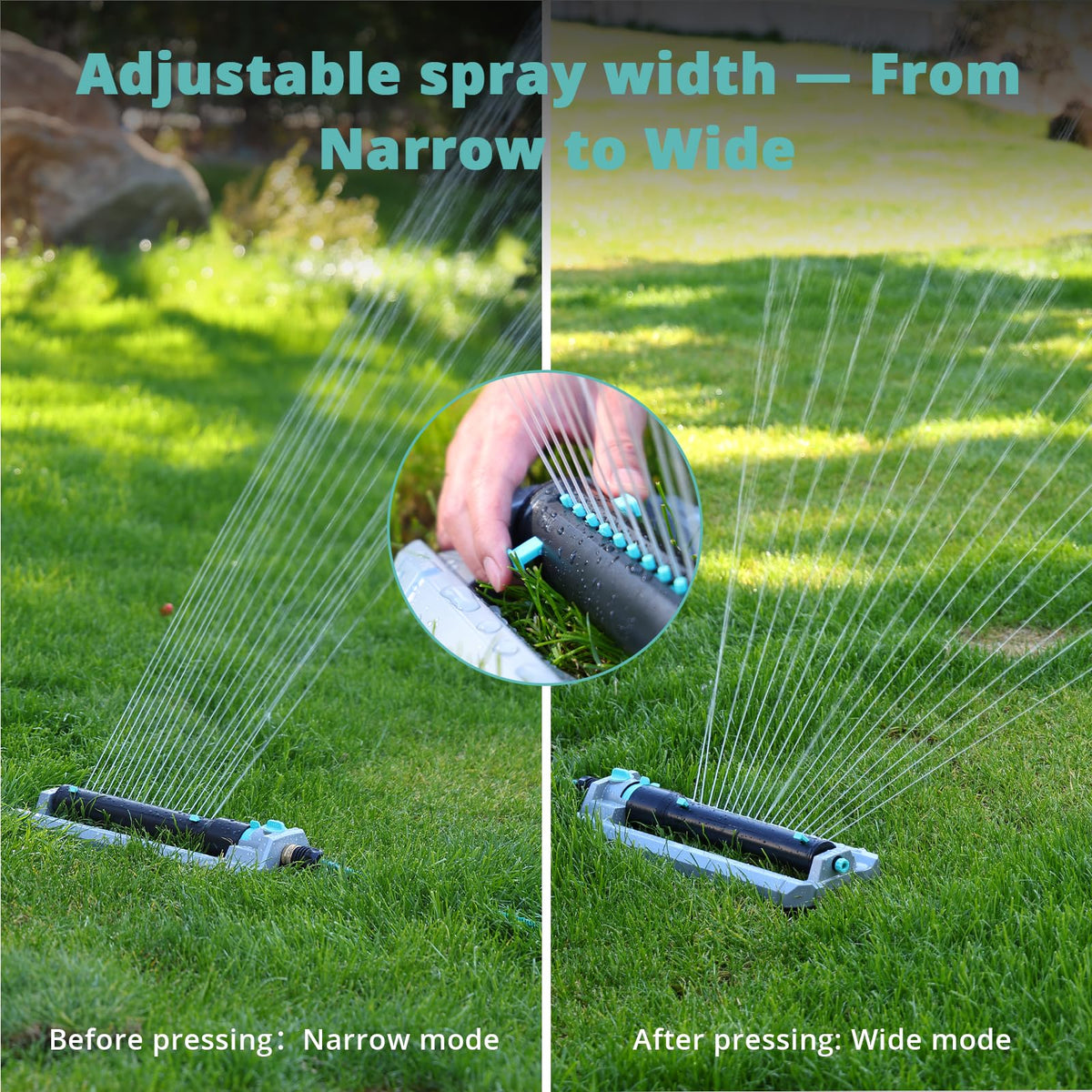 The QUOBAS flow control knob and TAB guides enable precise watering.